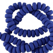 Polymeer kralen rondellen 7mm - Bold blue